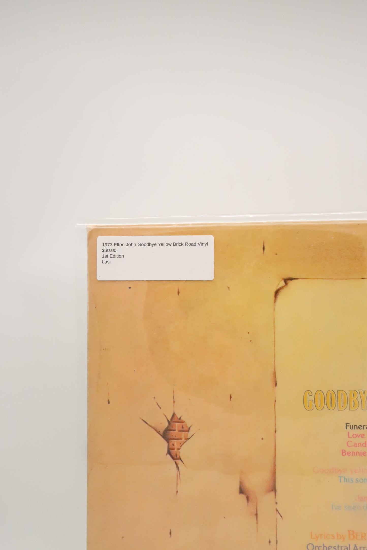 1973 Elton John Goodbye Yellow Brick Road Vinyl