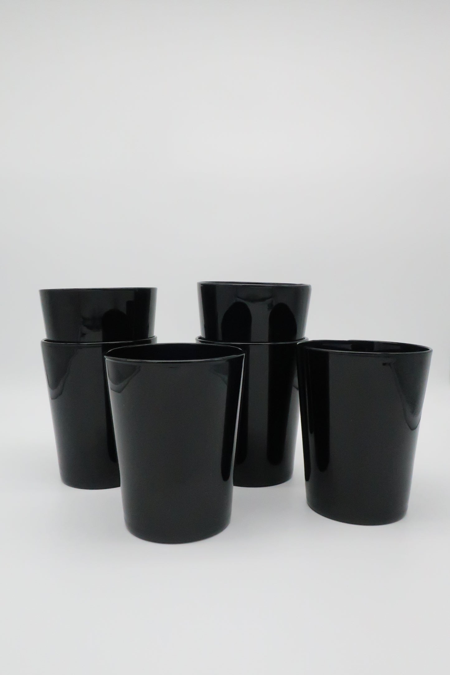 Onyx Glass Lowball Tumblers
