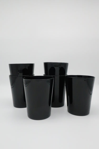 Onyx Glass Lowball Tumblers