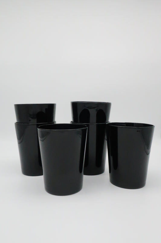Onyx Glass Lowball Tumblers