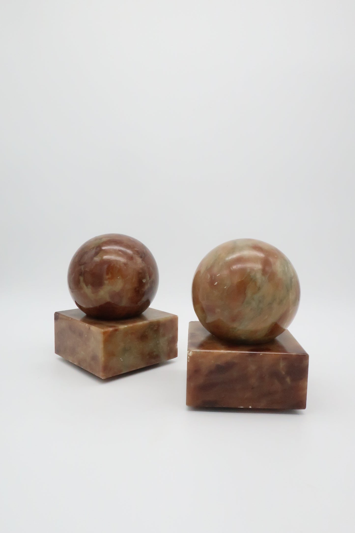 Postmodern Alabaster Sphere Bookend