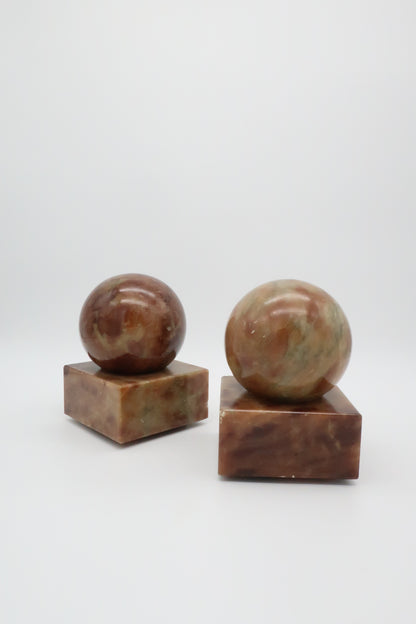 Postmodern Alabaster Sphere Bookend