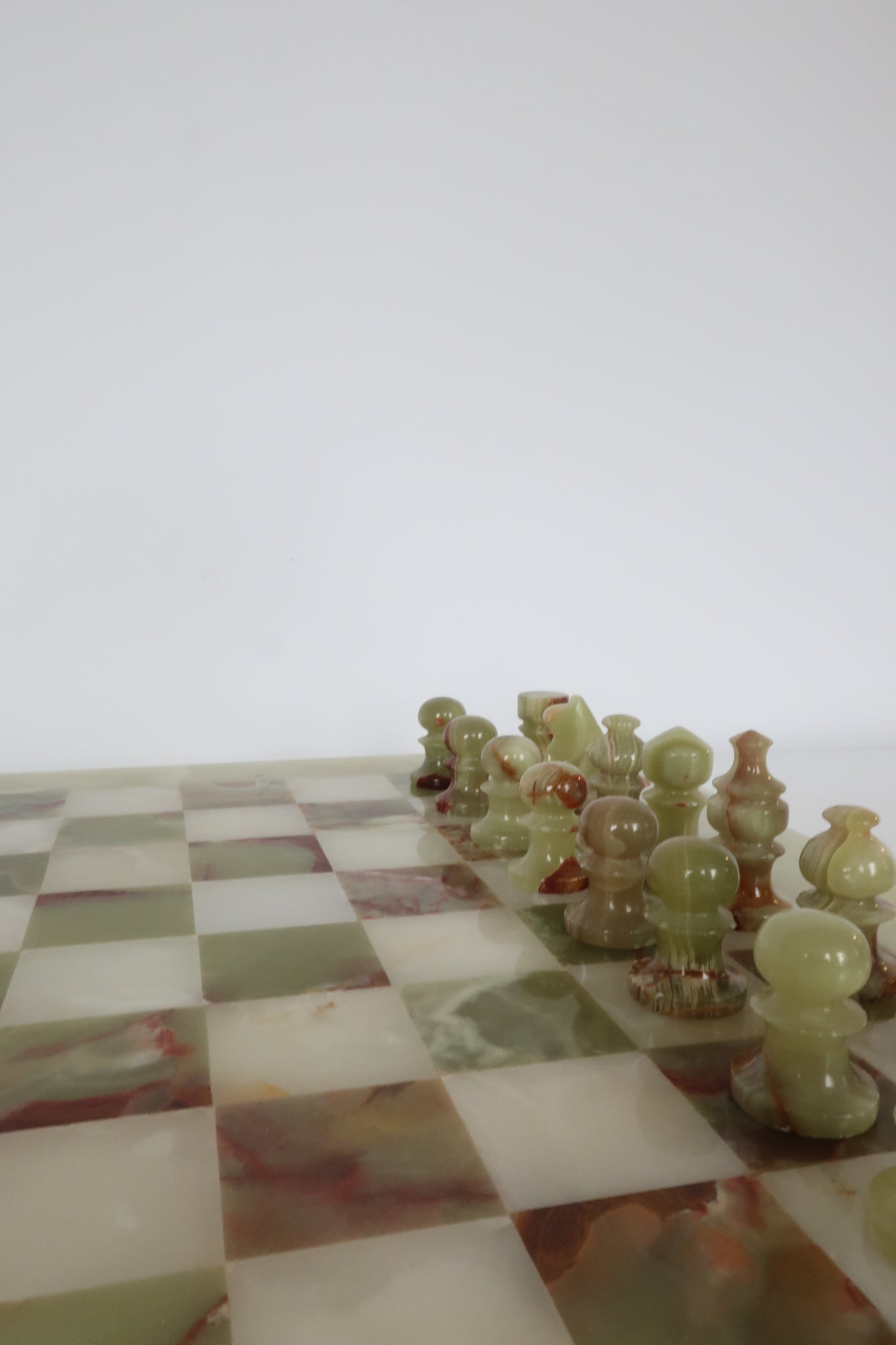 Green Onyx Chess Set