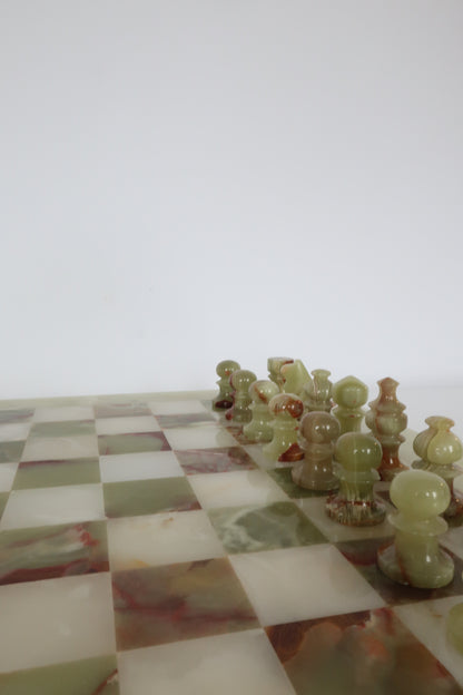 Green Onyx Chess Set