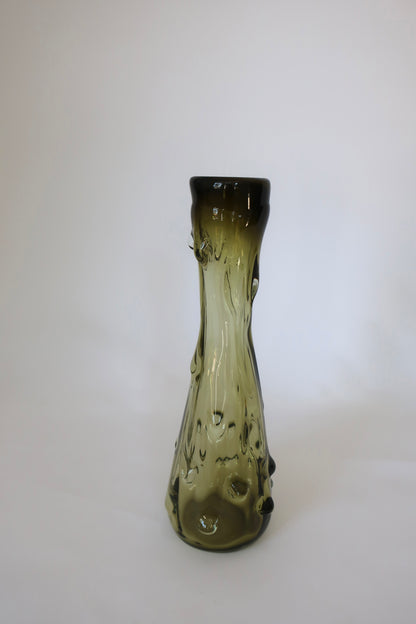 Murano Olive Green Boobie Vase