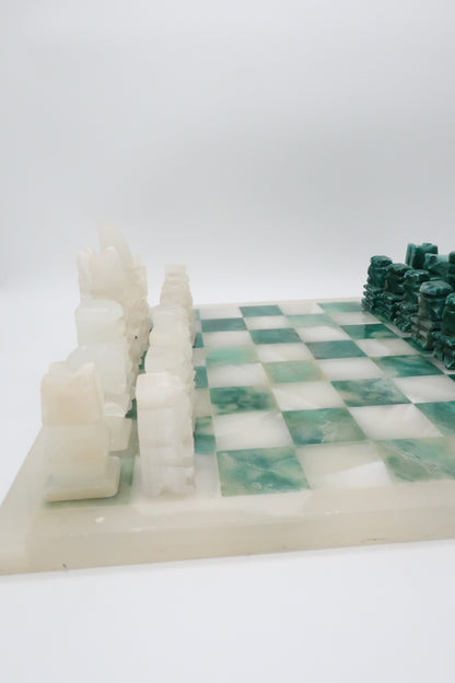 Sea Foam Green Onyx Chess Set