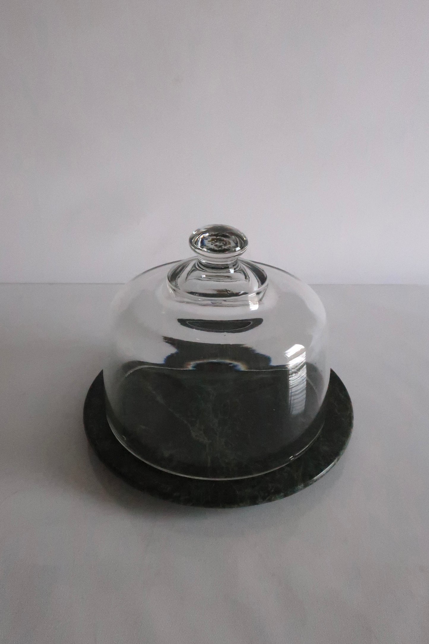 Green Marble & Glass Pastry Dome