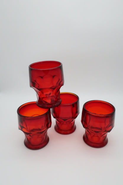 Viking Ruby Glass Georgian Tumblers