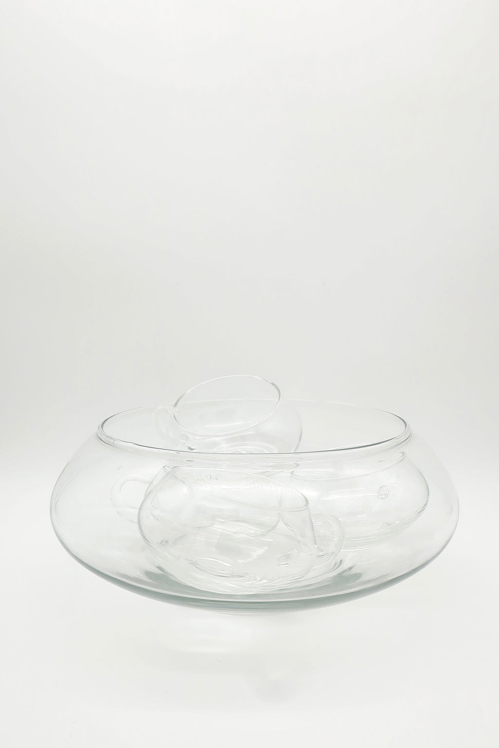 1970s Riekas Crisa Clear Punch Bowl Set