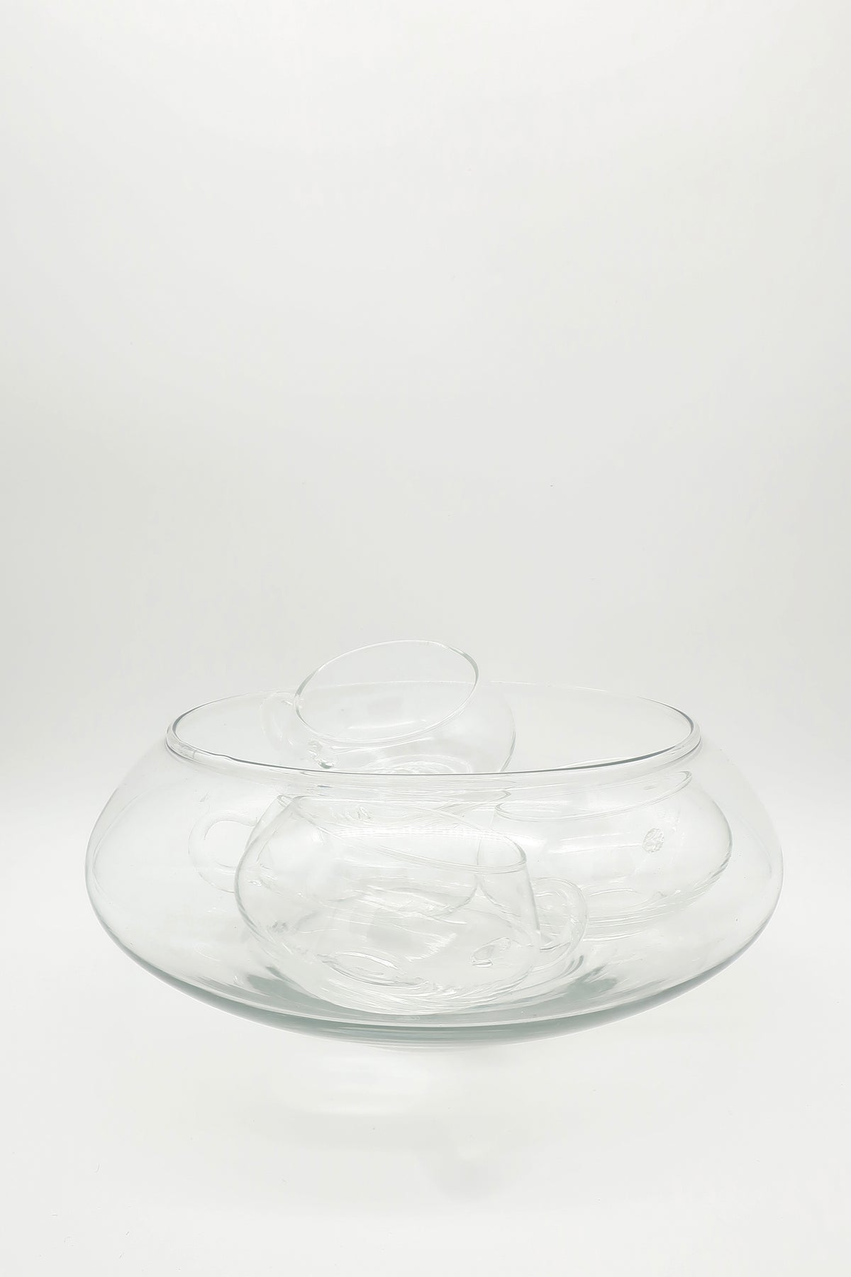 1970s Riekas Crisa Clear Punch Bowl Set