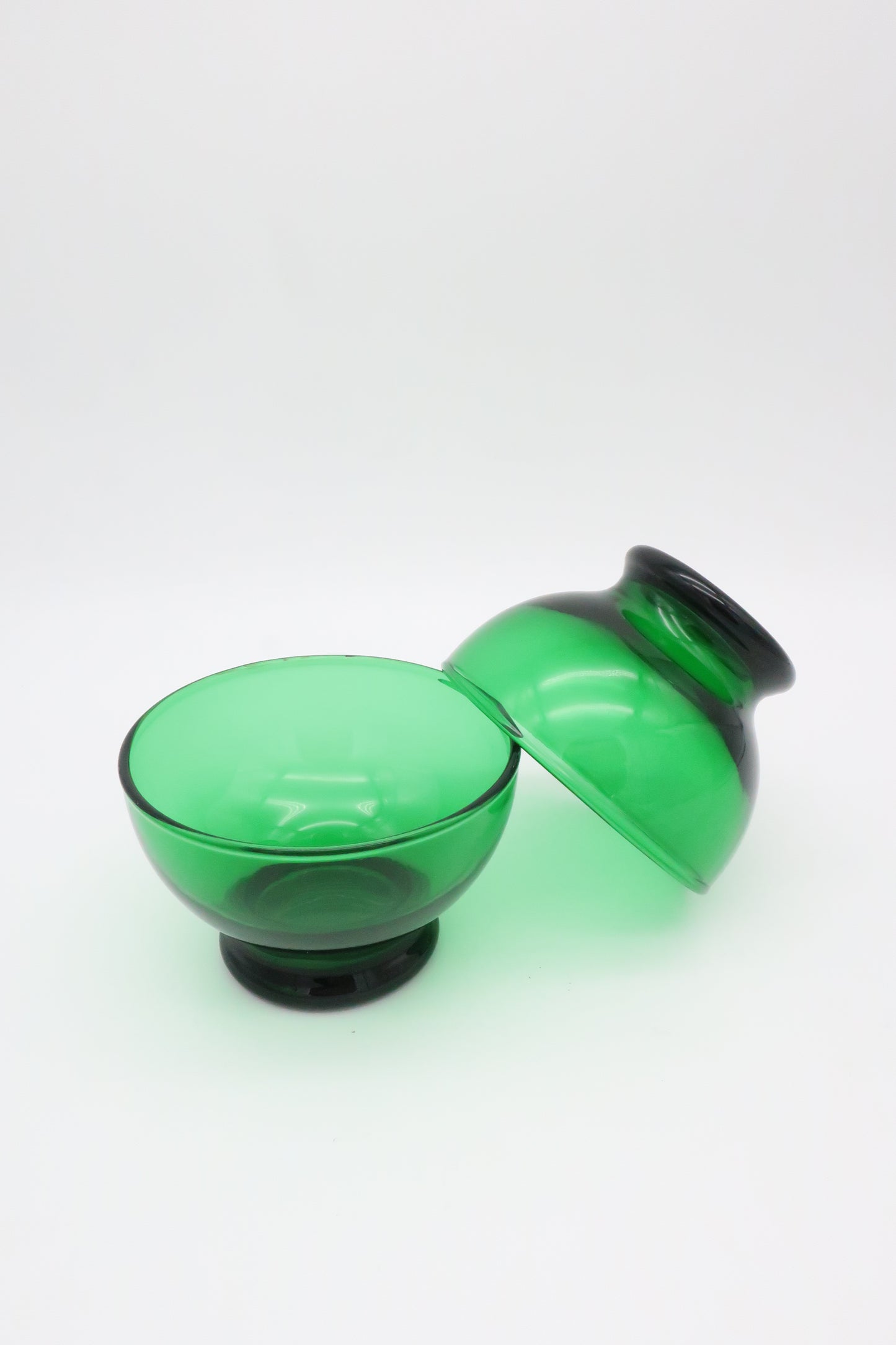 Green Glass Bowl Set