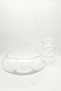 1970s Riekas Crisa Clear Punch Bowl Set