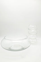 1970s Riekas Crisa Clear Punch Bowl Set