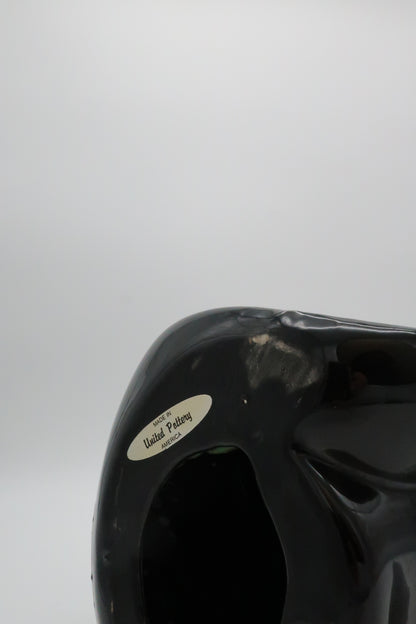 1980's Ceramic Black Planter