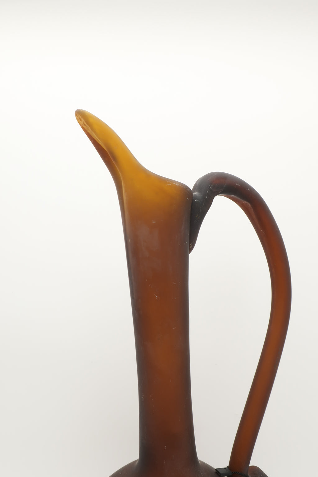 Italian Amber Frosted Pitcher