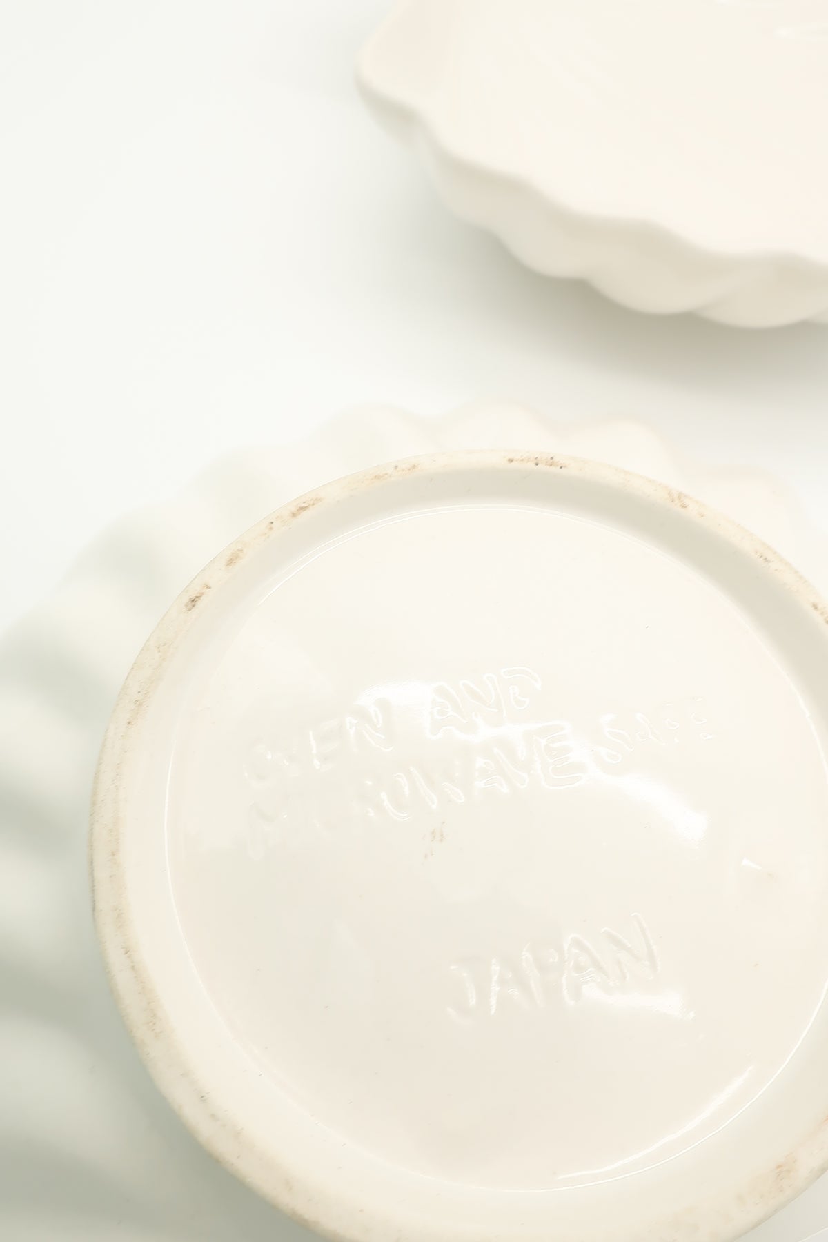 White Ceramic Shell Dish