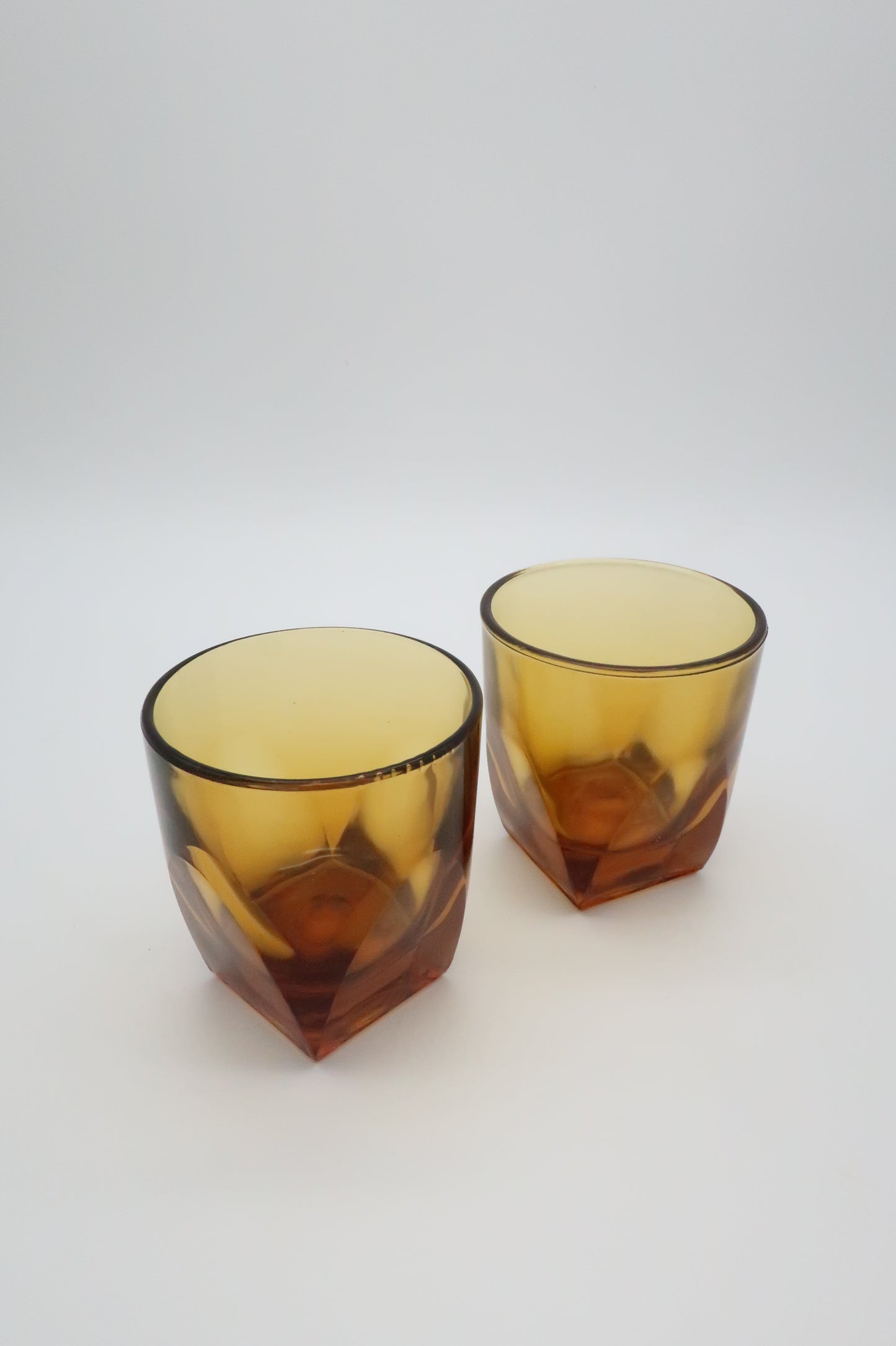 1970's Colony Amber Whiskey Glasses Set
