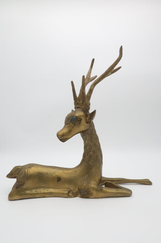 Brass Deer Statue