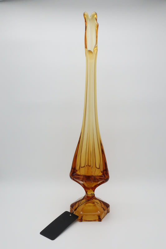 Viking Amber 6-Panel Swung Vase