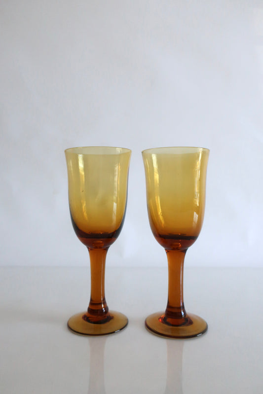 Amber Wine Glasses