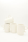 1980s White Ceramic Mugs