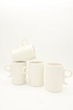 1980s White Ceramic Mugs