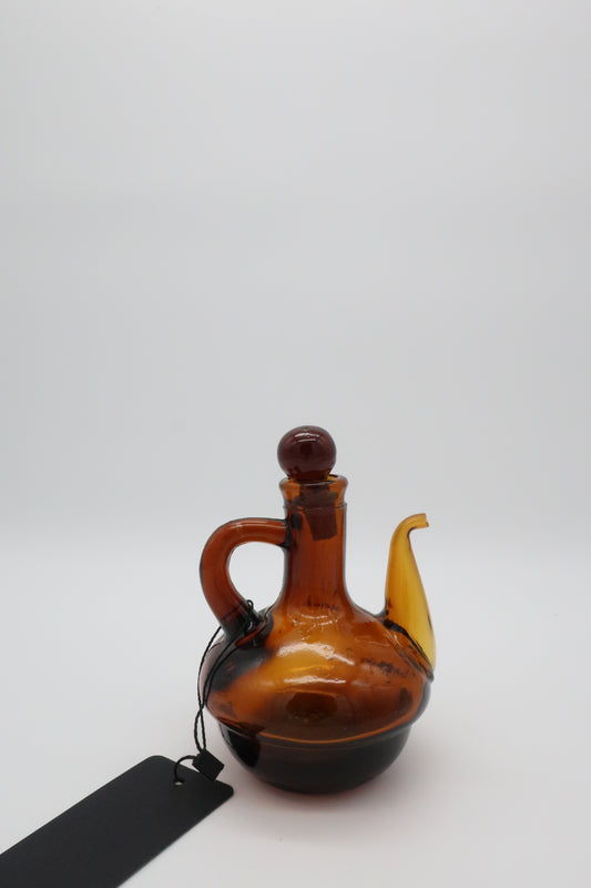 Amber Lidded Cruet