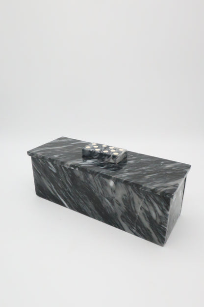 Black Marble Domino Set