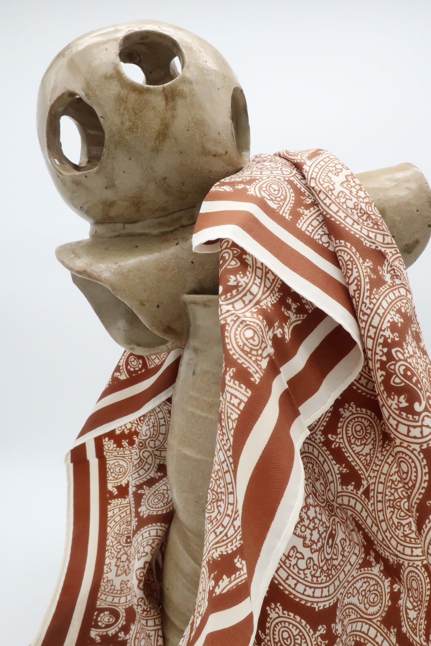 Orange & White Scarf