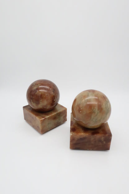 Postmodern Alabaster Sphere Bookend
