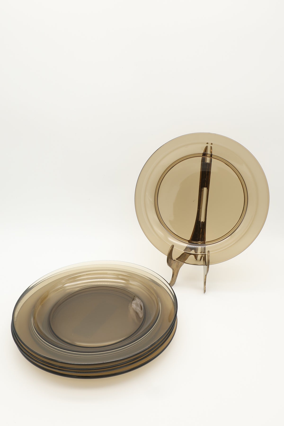 1970s French Arcoroc Dining Plate Set