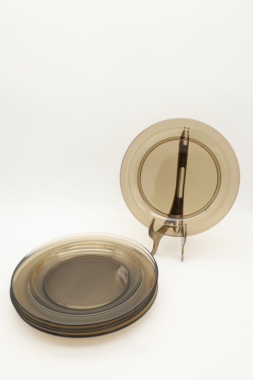 1970s French Arcoroc Dining Plate Set