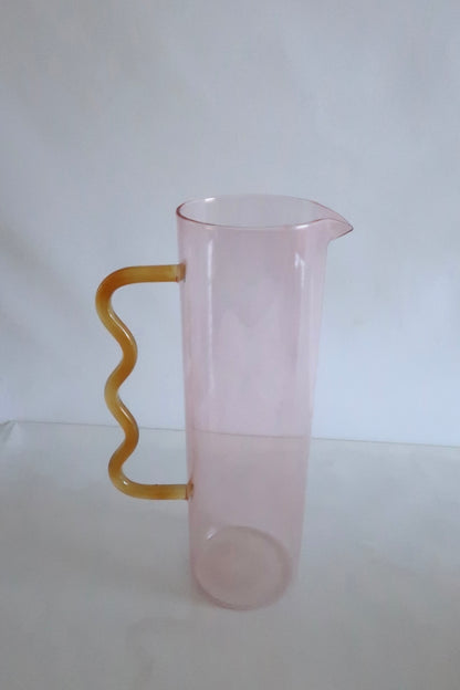 Pink & Amber Squiggle Pitcher