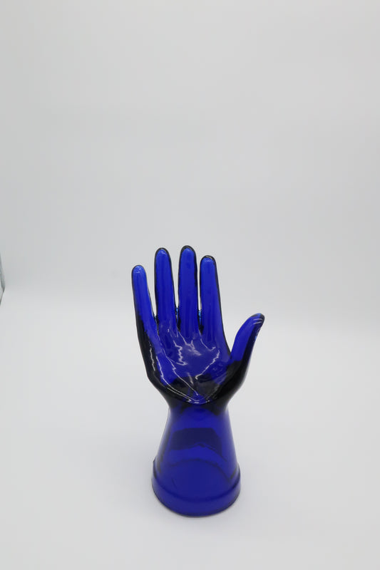 Cobalt Blue Glass Hand