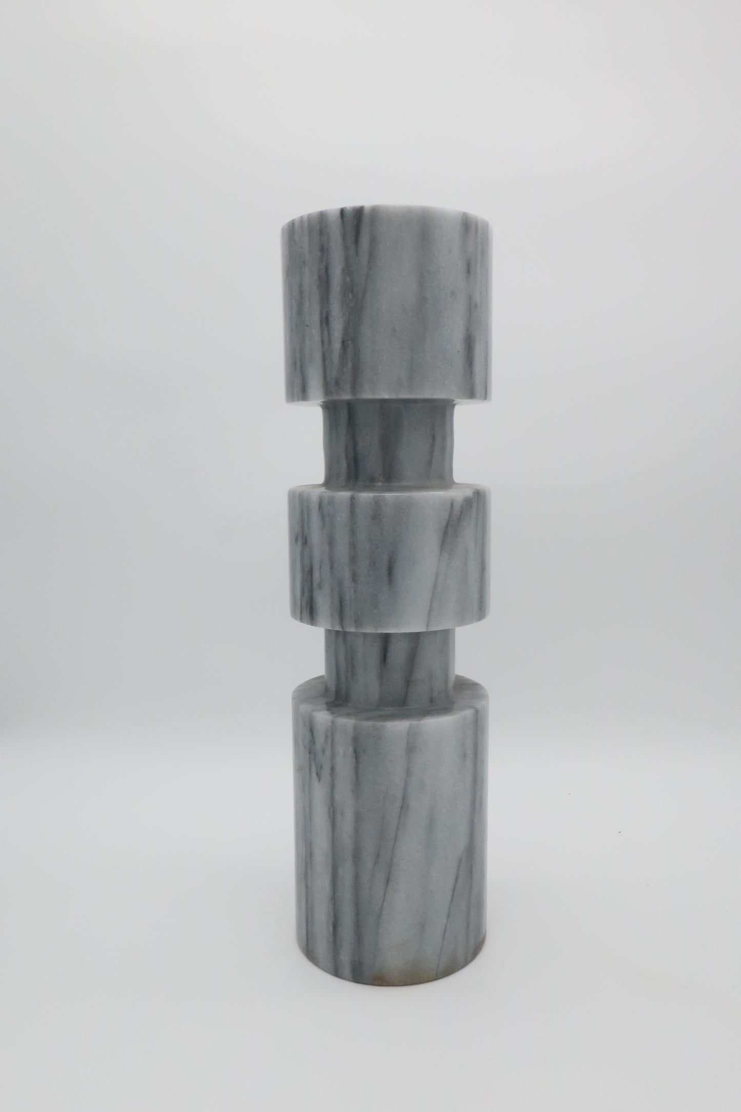 Grey & White Marble Candle Holder