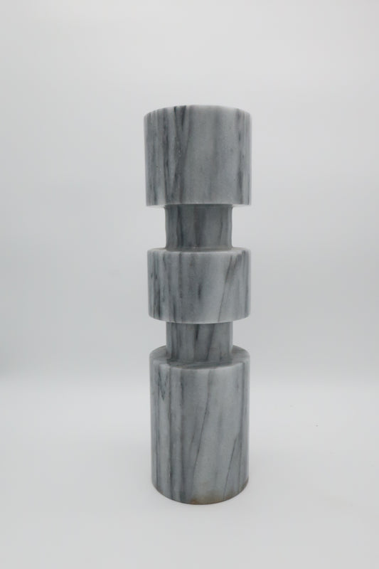 Grey & White Marble Candle Holder