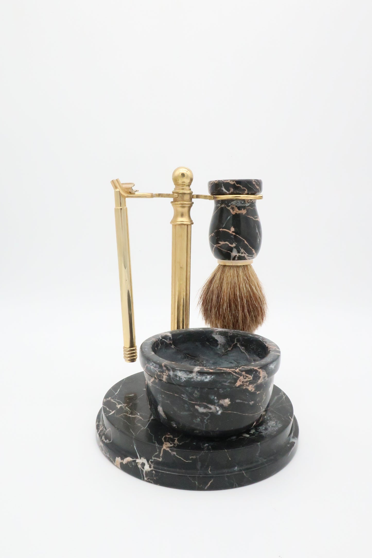 Marble & Brass Shaving Kit