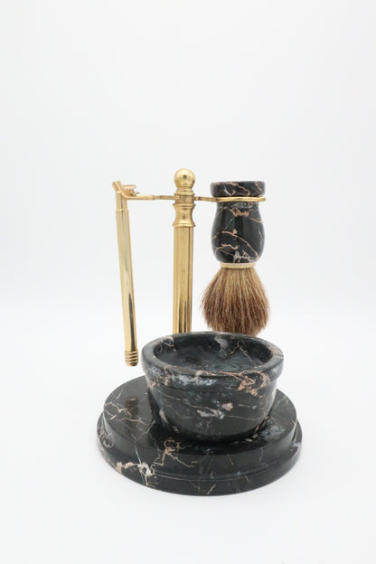 Marble & Brass Shaving Kit