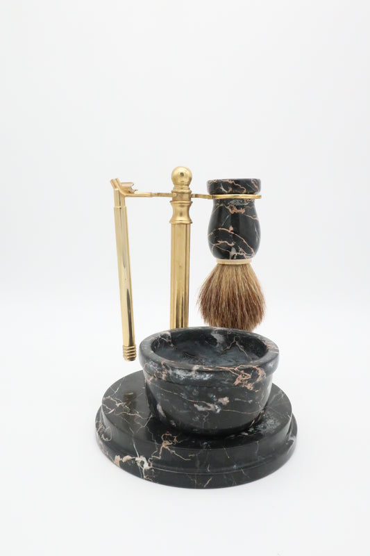Marble & Brass Shaving Kit