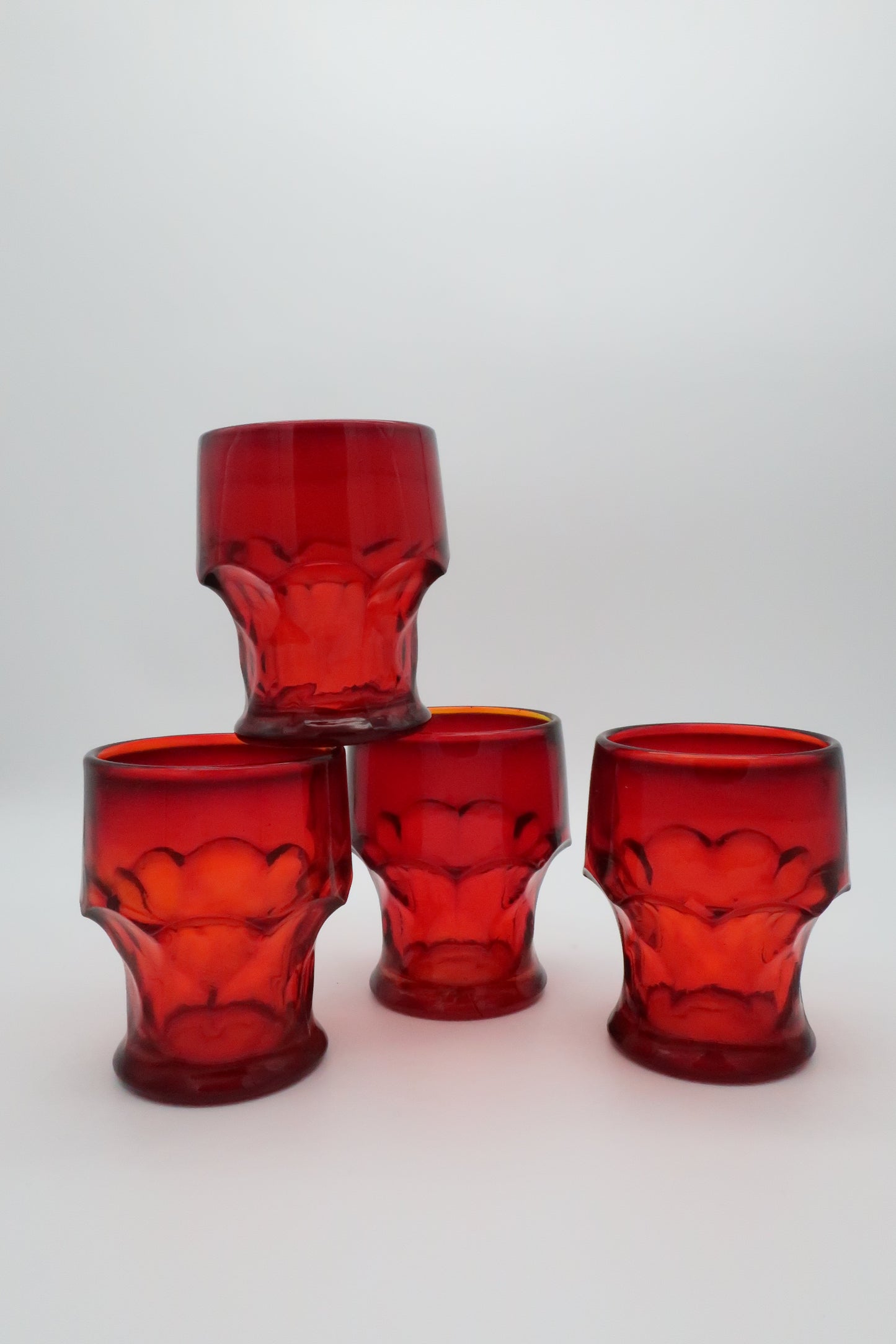 Viking Ruby Glass Georgian Tumblers