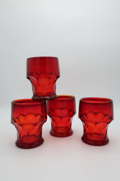 Viking Ruby Glass Georgian Tumblers