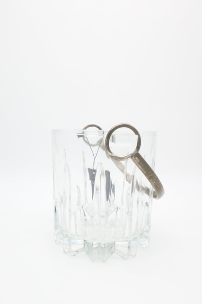 Glass & Silver Ice Bucket