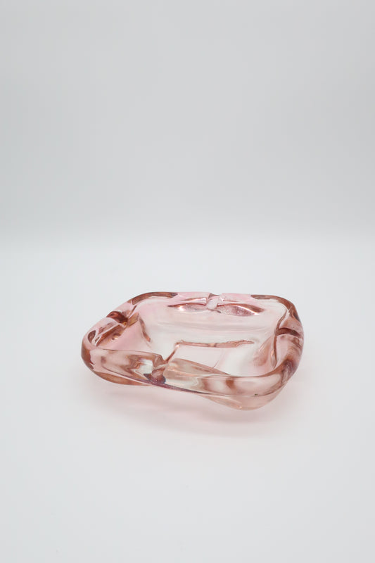 Pink Glass Ashtray