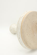 1960s Large Speckled Ceramic Candle Holder