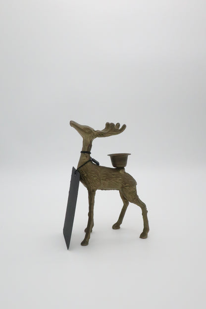 Brass Deer Candle Holder