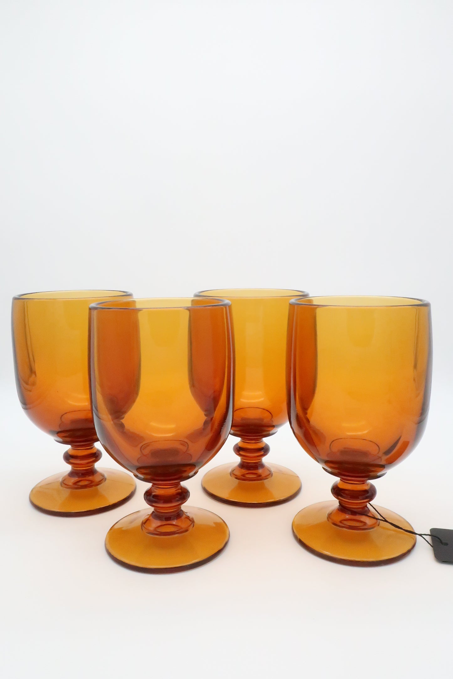 1970's Imperial Hoffman Amber Goblet Set
