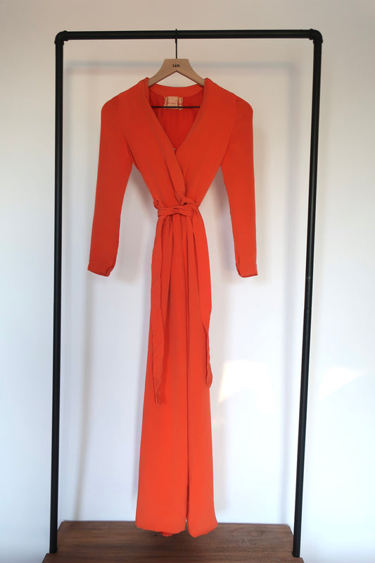 70’s Oscar De La Renta Coral Dress