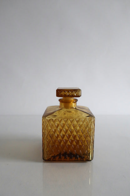 Amber Diamond Point Decanter