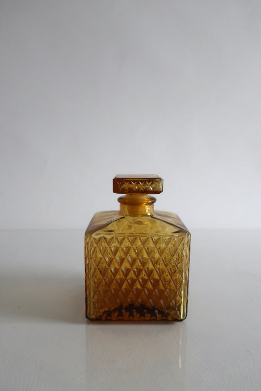 Amber Diamond Point Decanter