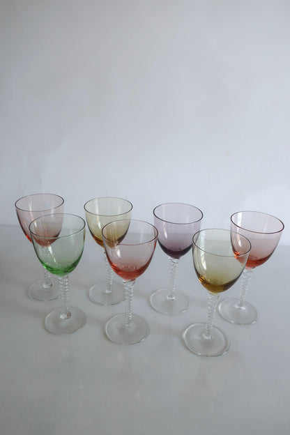 Italian Multi Colored Apertif Glasses